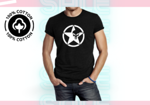Remera Manga corta - Estrella y Punisher 100% Algodón
